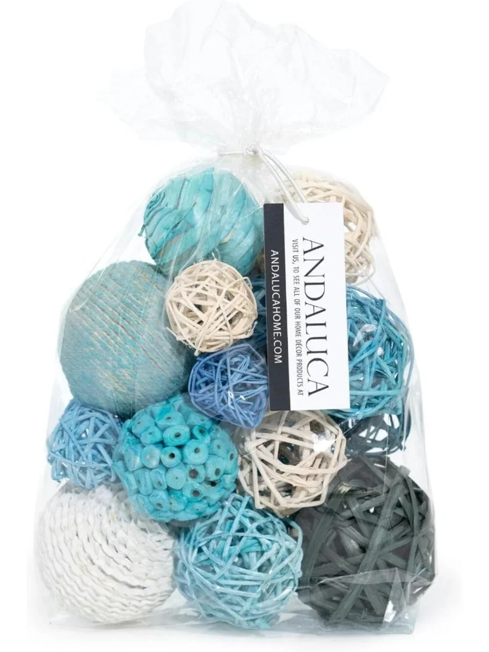 Turquoise Blue Decorative Balls Orbs | Home Accent Decor, Bag Included
